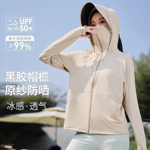 Mới 2026 - Áo khoác nữ băng lụa thoáng khí, chống tia UV, phù hợp mùa hè ngoài trời