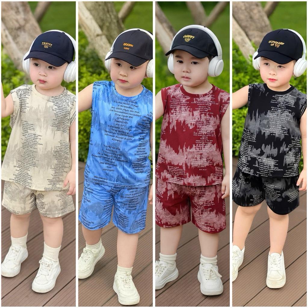 Sét đồ cho bé 7-50kg COMBO 4Bộ/4màu mẫu CHỮ LOANG SIÊU ĐẸP DÀNH CHO BÉ UNISEX NAM NỮ.Đủ size 7-50kg