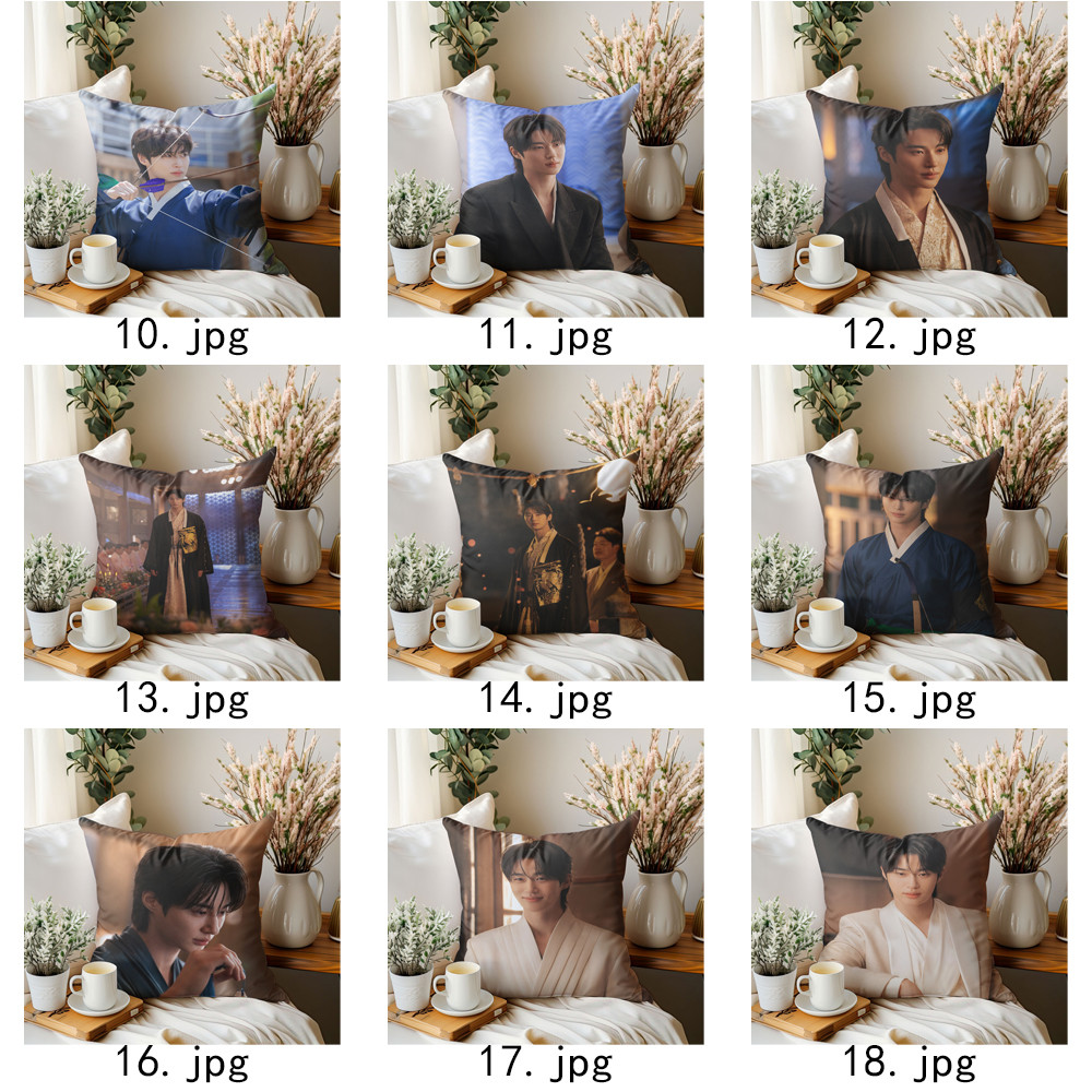 Vỏ gối Byeon Woo Seok, Vỏ gối in một mặt Perfect Crown, Trang trí ghế Sofa phòng khách Giáng sinh (Không có lõi)