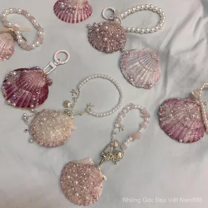 ins Mặt Dây Chuyền Vỏ Nàng Tiên Cá Có Giá Trị Cao Đính Hạt Đại Dương Túi Ngọt Mặt Dây Chuyền Trái Tim Cô Gái
