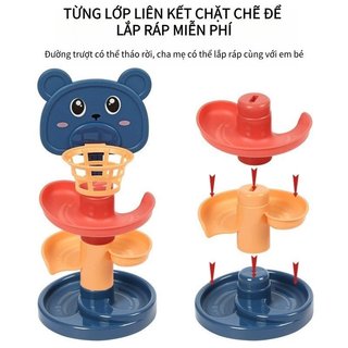 Baby Ball Drop Track Tower Toy Spiral Roll Puzzle Montessori Learning Bộ phối hợp giác quan