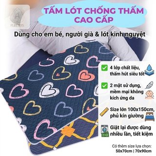 Tấm lót không kiểm soát không thấm nước có thể tái sử dụng Chăm sóc người lớn Underpad Thảm trải giường bằng vải Cotton có thể giặt được