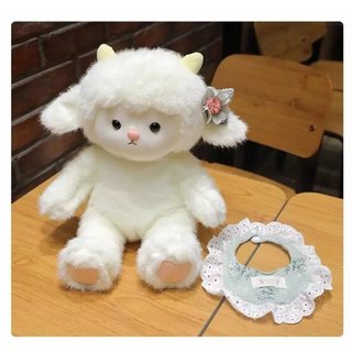 Búp Bê Sang Trọng Cừu Dễ Thương Mềm Mại Cao Cấp Lông Ngủ Đồng Hành Quà Tặng Sinh Nhật Bé Gái Trắng