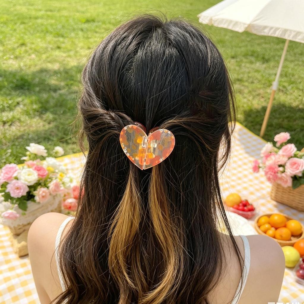 Kẹp Tóc Từ Tính Hình Trái Tim - Phong Cách Hàn Quốc Dễ Thương, Quà Tặng Valentine Cho Bạn Gái