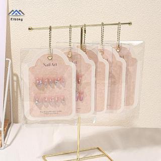 ELBBKG Nail Art Display Kệ trưng bày móng tay giả Giá đỡ ảnh Mặc thẻ trưng bày móng tay Túi chống bụi Bảo quản trưng bày móng tay Công cụ lưu trữ mới