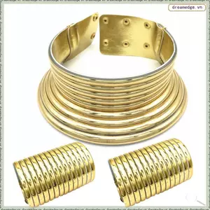 Bộ trang sức vòng cổ và vòng tay kiểu châu Phi
