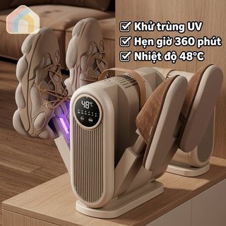 Máy sấy giày di động Máy tiệt trùng UV Loại bỏ mùi Nhanh khô Du lịch tại nhà An toàn sưởi ấm