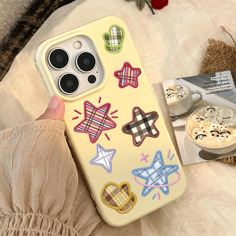 Bộ sưu tập sao lưới cho trường hợp iPhone 17pro iPhone 16/15/14/13 kết cấu giả da