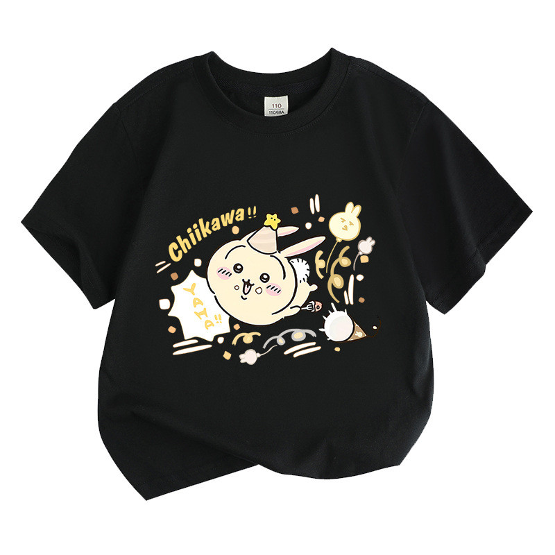 2D Sanrio Usagi Hoạt Hình Dễ Thương Trẻ Em Áo Thun Tay Ngắn Dễ Thương In Biểu Tượng Cảm Xúc Để Mặc Hàng Ngày Ngoài Trời Chơi