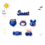 Noir Sweet Bear Charm Set Đen Trắng Cao Cấp Phong Cách Hàn Quốc Gắn Dép Crocs Trang Trí Siêu dễ thương