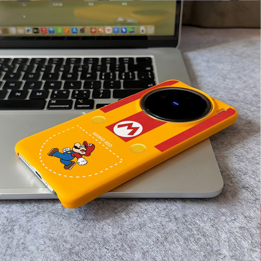 Ốp điện thoại bọc nửa mờ “Super Mario ” cho Vivo X300 Pro X200 ProX100S X100 X90 Pro + X200 Ultra / Vỏ Vivo chống sốc