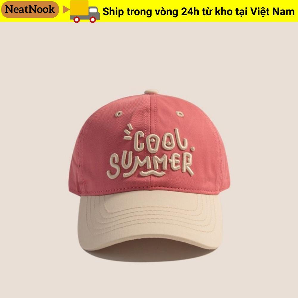Mũ che nắng NEATNOOK, Mũ bóng chày trẻ em màu tương phản thêu, Mũ mỏ vịt thời trang cho bé trai bé gái 2-7 tuổi