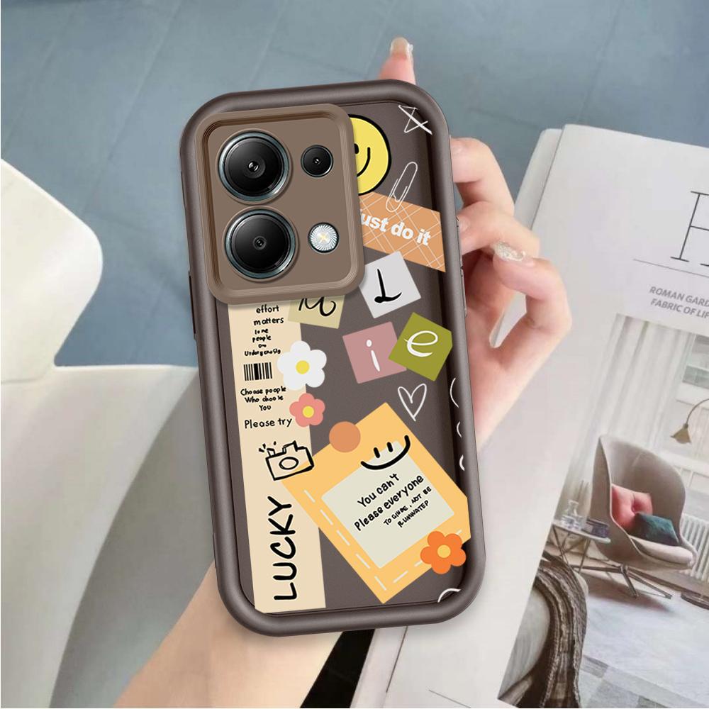 Ốp Cho OPPO A6 Pro Phim Hoạt Hình Silicon Mềm Mại Đáng Yêu Ốp điện thoại TPU Nhãn Nụ Cười Hoa Thiên Thần Mắt Mặt Sau Chống Sốc