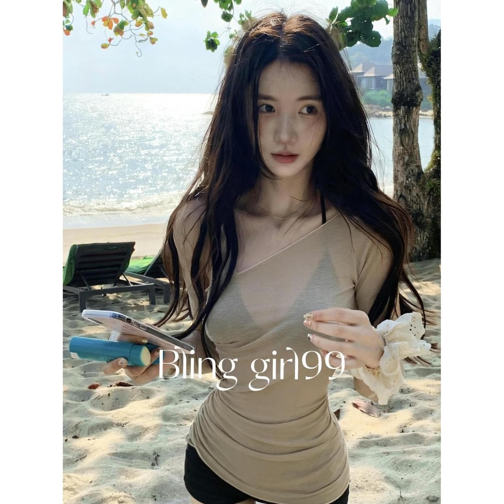 Đồ bơi bảo thủ suối nước nóng phong cách bãi biển Bikini kỳ nghỉ Đồ bơi