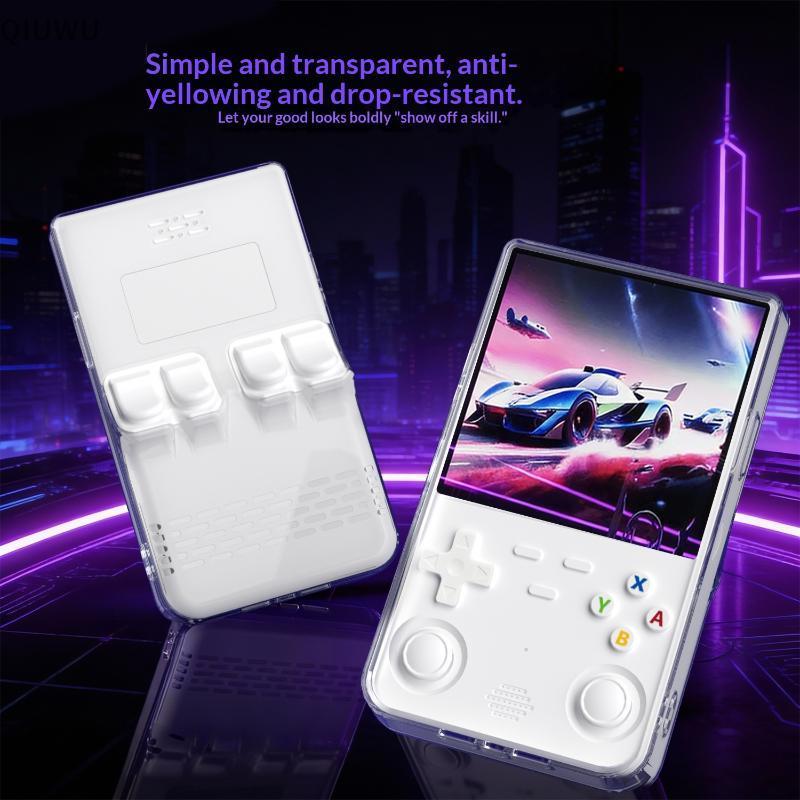 Hộp bảo vệ chống bụi trong suốt QIUWU Cầm tay R36S Ultra để lưu trữ thiết bị chơi Game an toàn.