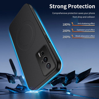 Vỏ bọc từ tính bằng sợi Carbon cho Xiaomi Poco F5 Pro 5G Vỏ mờ sang trọng chống sốc Sạc không dây Vỏ chống sốc
