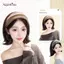 AqToCna Ngắn Thẳng Tổng Hợp Tự Nhiên Tóc Giả Cho Màu Xám / Nâu Tóc Giả Nữ Đảng Hàng Ngày Sử Dụng Tóc Giả Chịu Nhiệt AqToCna