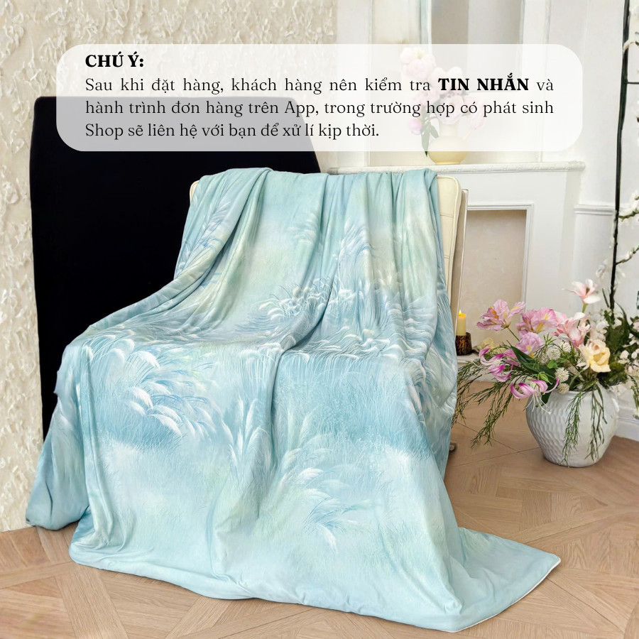 (CH2652) Chăn Hè Thun Lạnh Memminbedding Luxury kháng khuẩn công nghệ Nhật Bản, mịn màng, làm mát nhanh