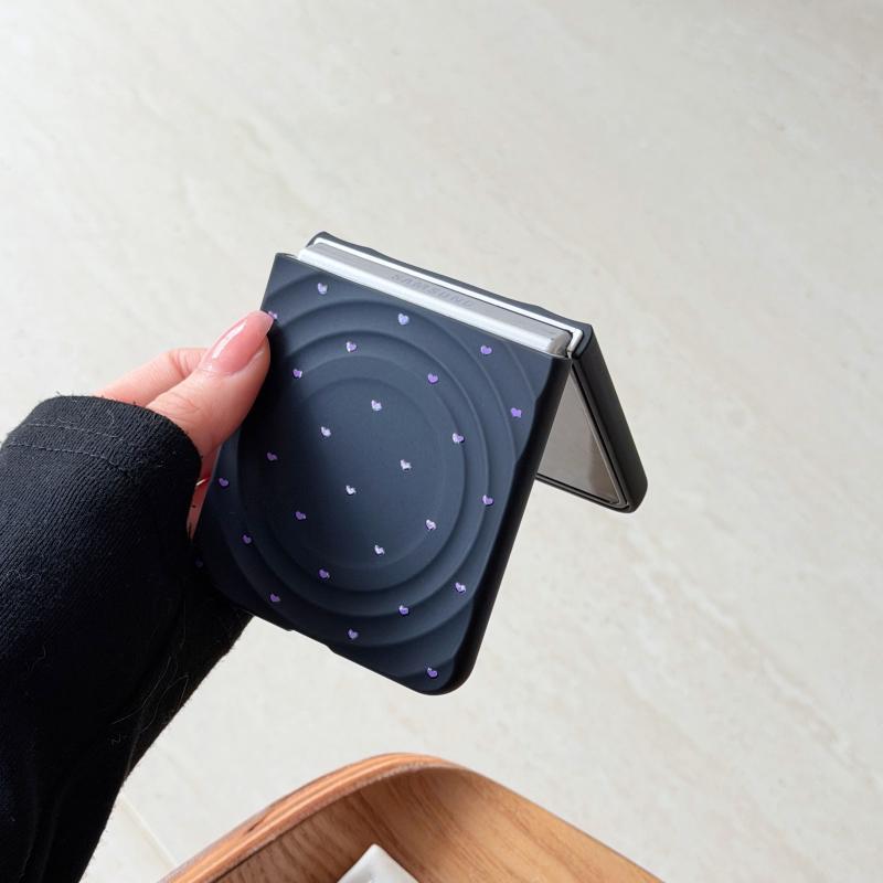 Thích Hợp Cho Samsung Galaxy ZFlip7 zflip6 Trái Tim Nhỏ Từ Tính Vỏ Điện Thoại Dây Gấp Vỏ Cứng Cho Z Flip 7 6 5 4 3 5G N3 Flip MixFlip 2 Vỏ Bảo Vệ