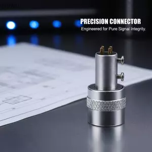 QIUWU SME Tiêu chuẩn 4 chân Đầu nối tông màu cắm chính xác Bộ chuyển đổi Phono thay thế cho thiết lập máy ghi âm Vinyl.