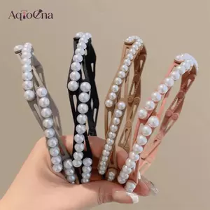 AqToCna Thời Trang Gấp Dành Cho Nữ Bé Gái Sáng Tạo Rửa Mặt Băng Đô Quấn Tóc Nổ trán Gãy Tóc Cố Định Phụ Kiện Tóc Quà Tặng AqToCna