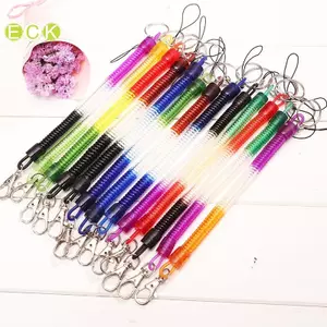1PC Có Thể Thu Vào Lò Xo Dây Đàn Hồi An Ninh Dụng Cụ Đi Bộ Đường Dài Cắm Trại Chống Mất Móc Khóa Điện Thoại Dây Câu Cá Ngoài Trời Đẹp
