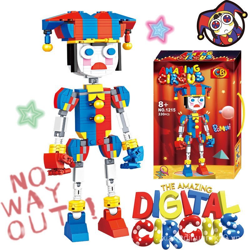 The Amazing Digital Circus Anime Ngoại Vi Pomni Jax Caine Khối Xây Dựng Lắp Ráp Búp Bê Đồ Chơi Handmade Để Bàn Trang Trí Quà Tặng Sinh Nhật