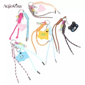 AqToCna Handmade Móc Khóa Túi DIY Mặt Dây Cười Mặt Dây Dệt Phụ Kiện Dễ Thương Dây Dệt Trang Trí AqToCna