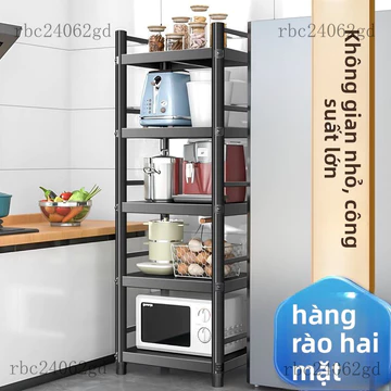 Kệ bếp Giá để đồ nhà bếp, kệ hẹp đặt sàn, giá để đồ nhiều tầng hình vuông, kệ để lò vi sóng, giá để nồi gia dụng.