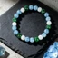 Vòng tay đá tự nhiên - Đá mặt trăng mã não xanh Aquamarine - Handmade Unisex Healing