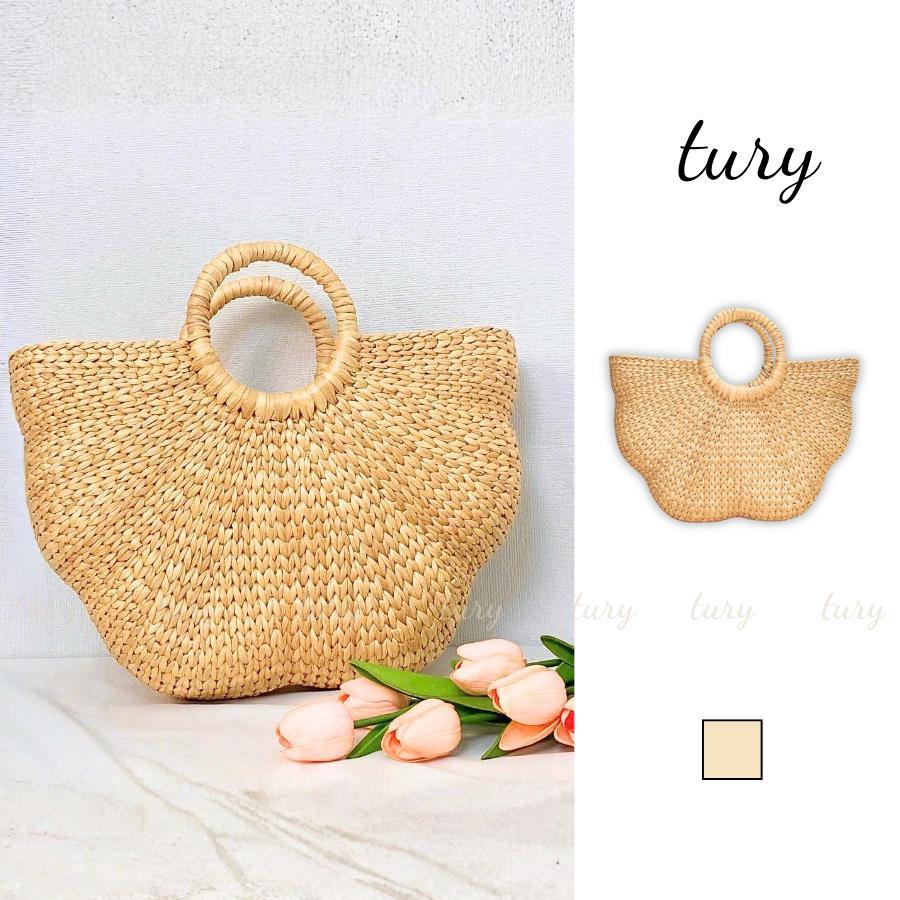 Túi Cói Nữ - Tury - Túi Cói Hnadmade Form Đứng Dáng Bí Ngô - TC082