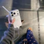Ốp điện thoại Le Fu Cat có sẵn Thích hợp cho iPhone17promax Cửa sổ lớn Thích hợp cho iPhone16pro Vỏ mềm chống sốc toàn diện Chống va chạm