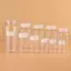 HFSHY 15ml 30ml 50ml 100ml 250ml 500ml Chai nhựa trong suốt có thể đổ lại Mũ trắng chống rò rỉ cho lọ đựng mỹ phẩm VN