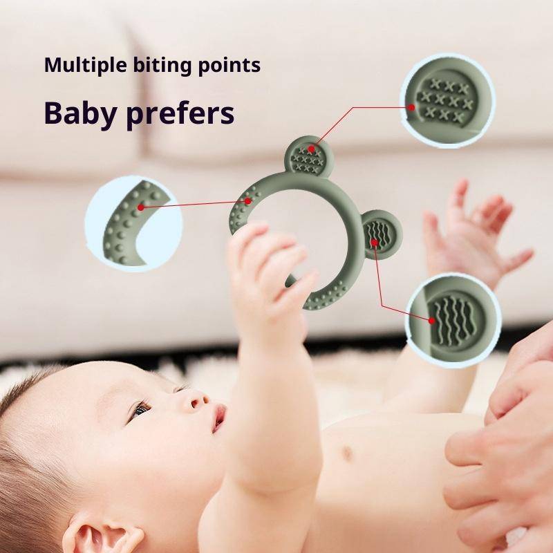 HFSHY Cầm Tay Nhiều Màu Silicone Vòng Cho Bé Miếng Dán Lo Âu Mọc Răng Đồ Chơi 0-12 Tháng Nhai Hạt Cảm Giác Kẹo Cao Su Giảm Soother Bé VN