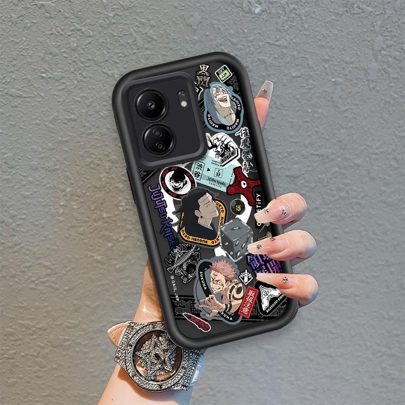 Ốp Lưng Cho Redmi 13C / POCO C65 Phim Hoạt Hình Silicon Bé Gái Vỏ Điện Thoại Mềm TPU Jujutsu Kaisen Anime Angel Eye Chống Sốc Ốp Lưng