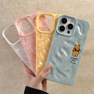Ốp lưng thư cho iPhone 17 16 15 14 13 12 11 7 8  Gấu mật ong ngọt ngào XS XR XSMAX  silicon TPU mềm điện thoại trầyrơi