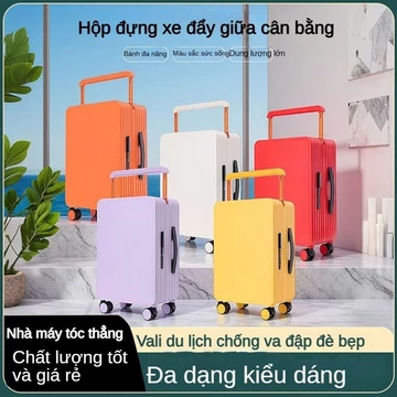 20 inch Vali du lịch vali kéo rộng bánh xe xoay 360 độ Vali du lịch chống va đập đè bẹp Vali mật khẩu 24 Valy xách tay