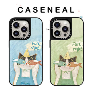 CASENEAL Little Fish Cat Vỏ Điện Thoại Gương Chất Lượng Cao Thích Hợp Cho iPhone 17ProMax 17pro 17 air 16promax 16 15promax 15 14promax 13 13promax Ốp Lưng Cứng Chống Rơi Thời Trang
