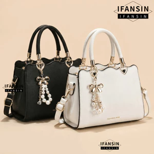 Túi xách nữ IFANSIN, Túi đeo vai đơn cổ điển PU, Dây đeo đa năng thời trang Túi Tote dung tích lớn Du lịch