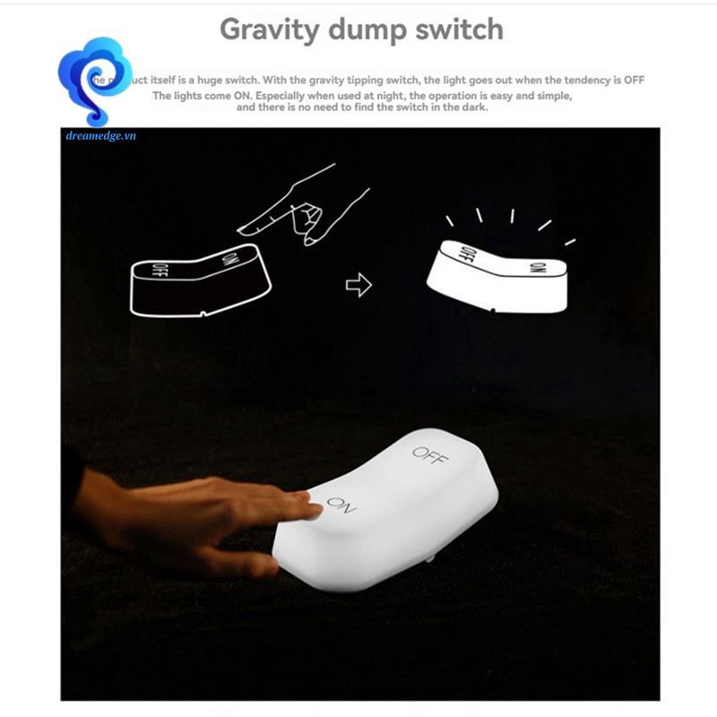 [dreamedge] Đèn LED để bàn cảm biến trọng lực, sạc USB, ánh sáng vàng, dùng cho phòng ngủ, đầu giường