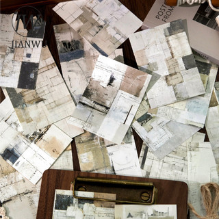 JIANWU Collage Tạp Chí Series Họa Tiết Vintage Phong Cảnh Cắt Dán Thêu Sò Chất Liệu Giấy Sáng Tạo DIY Rác Tạp Chí Văn Phòng Phẩm