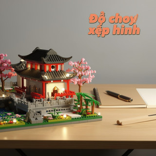 Khối xây dựng kiến trúc 3D Khu vườn Tô Châu Nanoblock Gạch ABS Màn hình LED Quà tặng trẻ em