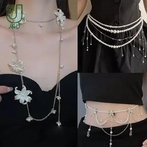 <![J & U-T] Thắt lưng ngọc trai gợi cảm cho trang phục bãi biển