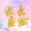 Cát Vàng Sanrio Máy Chạy Bộ Mặt Dây Chuyền Màu Mạ Vàng Ngay Lập Tức Mặt Dây Chuyền May Mắn Pudding Chó Kuromi Vòng Tay Vòng Cổ Mặt Dây Chuyền