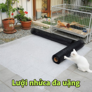 Lưới an toàn bằng nhựa PVC Ban công Sân vườn Lưới chống rơi Bền hàng rào gà cho thú cưng Đen trắng