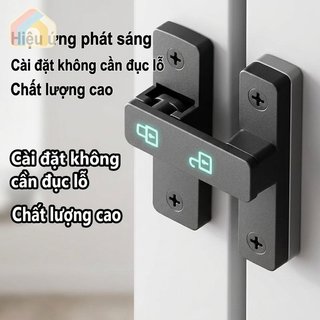 Glow Dark Door Chốt Hợp Kim Kẽm Khóa Trượt Barn Cửa Tủ Phòng Tắm Thú Cưng An Toàn Dễ Dàng Lắp Đặt