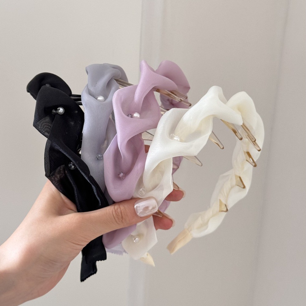 Hululu Scrunchy Da ĐẦu Cao Chất Liệu Satin Đen Phù Hợp Làm Phụ Kiện Tóc Thời Trang