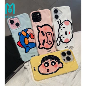 Ốp lưng mềm chống sốc họa tiết thiên thạch Shin-chan cho iPhone 17/16/15/14/13/12/11 Pro Max/7/8 Plus/XR/XS Max/SE