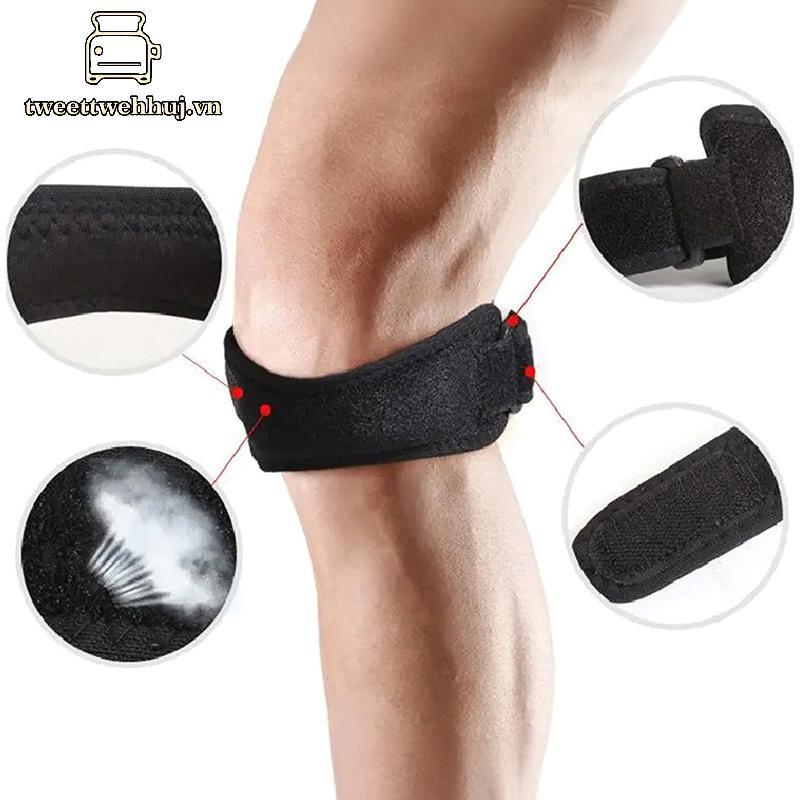 Băng quấn đầu gối điều chỉnh được, pad EVa mềm, bảo vệ dây chằng patella, hỗ trợ vận động và giảm đau, unisex