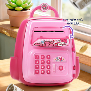 Heo đất tự động cuốn tiền – Cảm ứng vân tay, thẻ từ, mật mã,  dung lượng lớn, két sắt mini, dành cho trẻ em